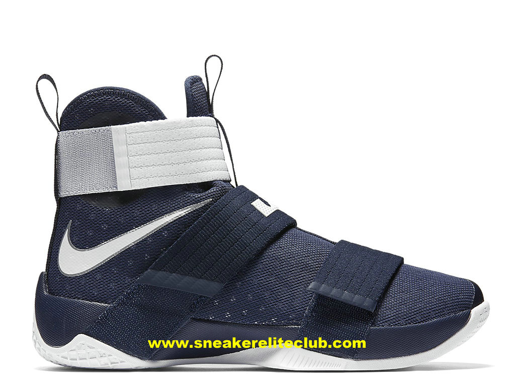 Chaussures Nike Zoom LeBron Soldier 10 Pas Cher Pour Homme Bleu 